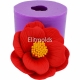 Abutilon Red Princess opened 3D silicone mold