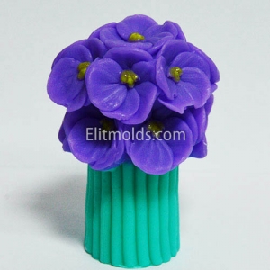 Violets 3D silicone mold