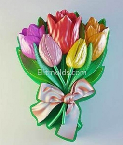 Bouquet of tulips 1 silicone mold
