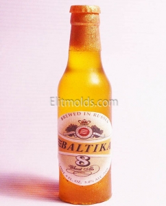 Bottle of beer 3D silicone mold