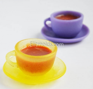 Cup and saucer 3D (2 forms) silicone mold