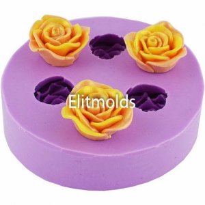 Three roses mini 3D silicone mold