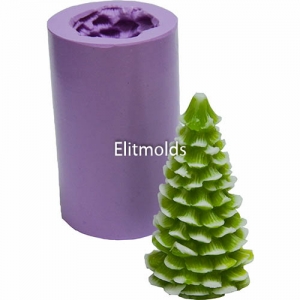 Christmas tree in the snow 3D silicone mold
