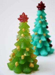 Christmas tree with cones 3d silicone mold