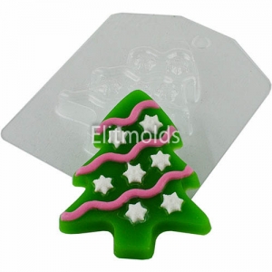 Christmas tree in snowflakes and garland 47 g Plastic mold