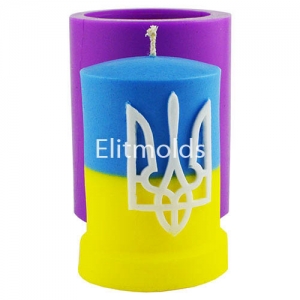 Candle round with trident 3D silicone mold
