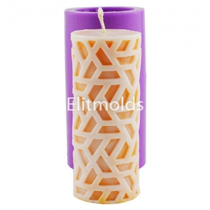 Candle tube pattern 06 3d silicone mold