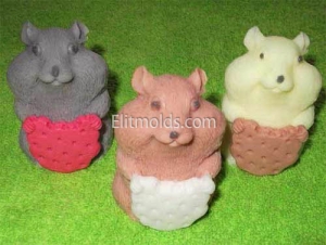 Hamster 3D silicone mold