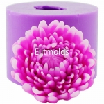 Chrysanthemum bud opened 3d silicone mold