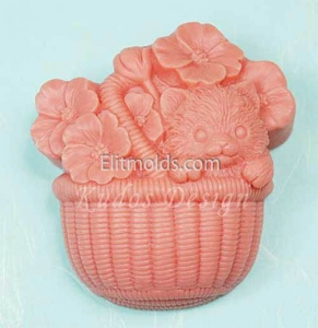 Pussy in basket silicone mold