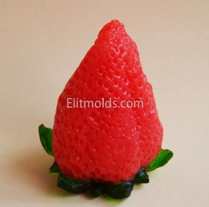 Strawberry with leaf 3D (2 form) silicone mold