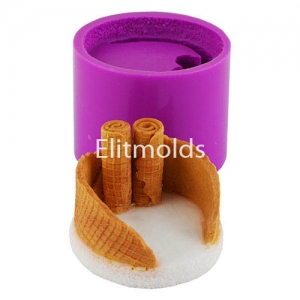 Waffle cake with berries 90 g 3D silicone mold