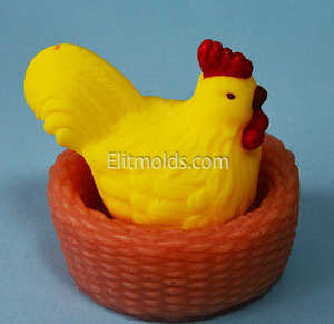 Set "Hen 3D + Nest 3D" (2 forms) silicone mold
