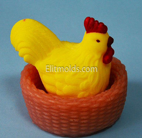 Set "Hen 3D + Nest 3D" (2 forms) silicone mold