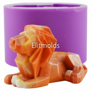 Lion faceted 3D silicone mold