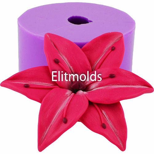 Лилия Монте Негро раскрытая 3D силиконовая форма