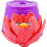 Lotus pink opened 3D silicone mold