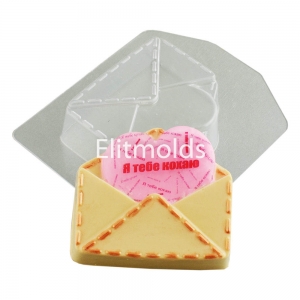 Envelope with heart 123 g plastic mold