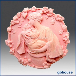 Mother and baby silicone mold