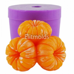 Tangerines peeled in 3 pieces 3D silicone mold