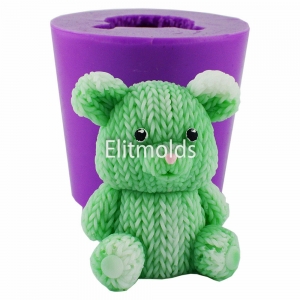 Knitted bear 02 3D silicone mold