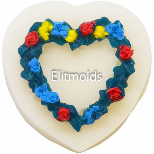 Mold 128 Heart of flowers