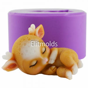 little deer sleeping 01 3D silicone mold