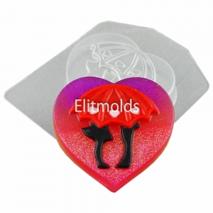 A couple under an umbrella 78 g Plastic mold