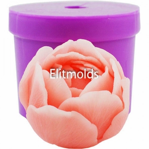 Bella peony in bud 3D silicone mold