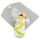 Snowman with a garland 41 g Plastic mold