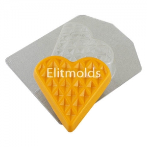 Waffle heart 89 g plastic mold