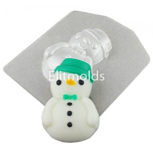 Snowman knitted boy in a hat 46 g Plastic mold