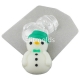 Snowman knitted boy in a hat 46 g Plastic mold