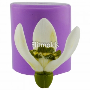 Snowdrop opened bud 3d silicone mold