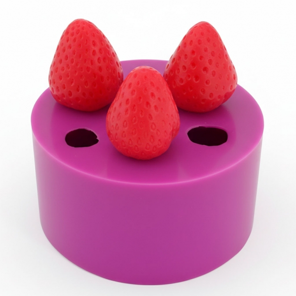 Клубники набор 3 шт 10 г силиконовая форма 3D