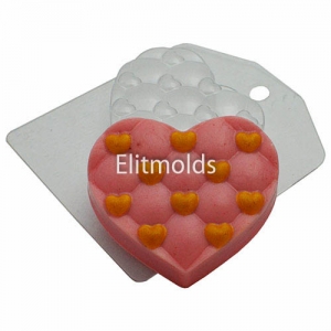 Heart rhombus in heart 99 g Plastic mold