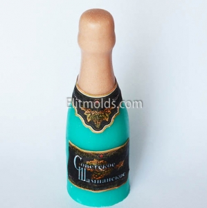 Bottle of Champagne 3D silicone mold