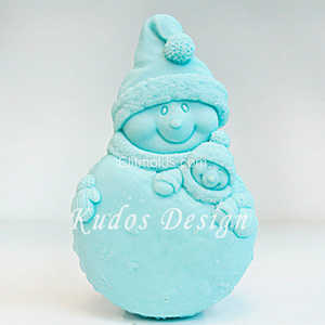 Snowmen macarons silicone mold