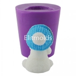 Snowman in a knitted cap 3D silicone mold