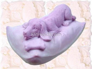 Doggie on a pillow 3D silicone mold
