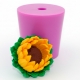 Sunflower half-open bud 33 g silicone mold 3D