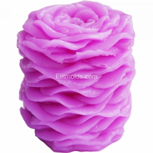 Candle of rose petals 3D silicone mold