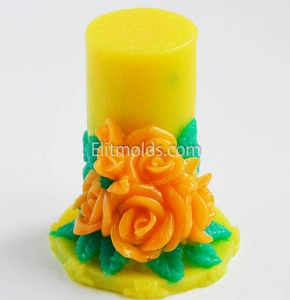 Candle Bouquet of Roses 3D silicone mold