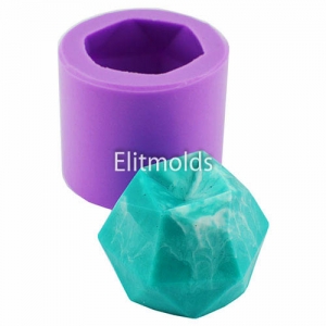 Candle faceted  3D silicone mold