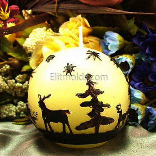 Candle ball Forest Fairy Tale 3D silicone mold