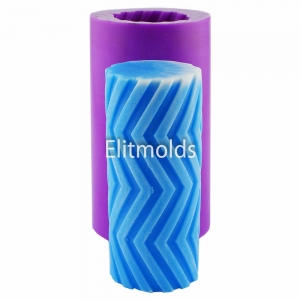 Candle tube pattern 03 3D silicone mold