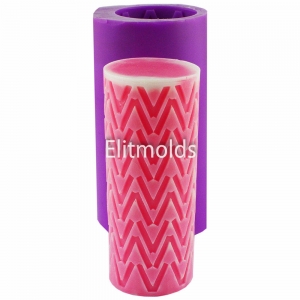 Candle tube pattern 02 3d silicone mold
