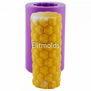 Candle tube pattern 01 3D silicone mold