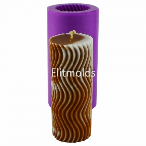 Candle tube pattern 04 3D silicone mold
