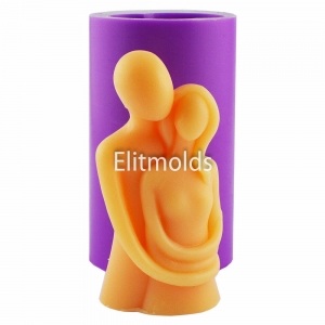 Candle in love pair 01 3d silicone mold